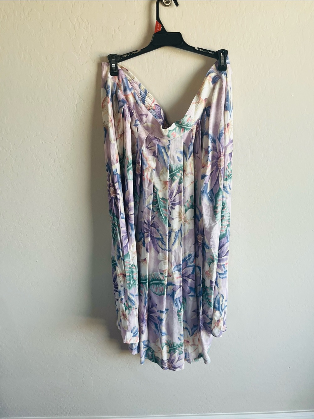 Floral A-Line Maxi Skirt in Lavender Cream - Picture 2 of 4
